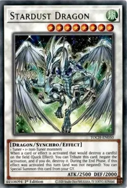 Yugioh! LP Stardust Dragon - TOCH-EN050 - Rare - 1st Edition Lightly Played, Eng - Image 1