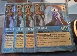 4 Promo Card Set- Lorcana Queen Mirror Seeker Blue Shimmer Foil - Image 1