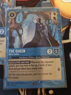 4 Promo Card Set- Lorcana Queen Mirror Seeker Blue Shimmer Foil - Image 2