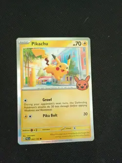 Pokemon Card PICKACHU 062/193 Trick or Trade 2023 with Halloween Stamp Holo - Image 1