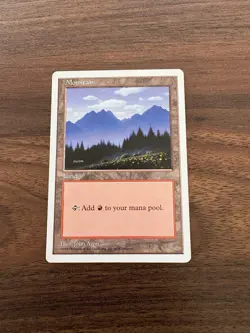 1997 Magic The Gathering Mountain Card 5th Edition Core Set NM - Image 1
