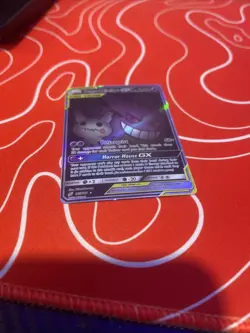 Pokemon TCG Gengar & Mimikyu GX Holo Ultra Rare Card Sun & Moon Team Up 165/181 - Image 4
