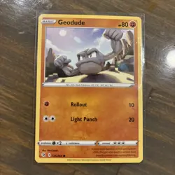 Geodude 135/264 Common Fusion Strike Pokemon TCG regular finish trading card - Image 1