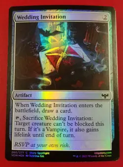 1x Wedding Invitation | FOIL | Innistrad Crimson Vow | MTG Magic Cards - Image 1