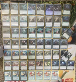 Mono Blue Terror Pauper 60-Card Deck With Sideboard with Yellow Katana Sleeves - Image 1