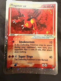 Pokemon Card Magmar EX 100/109 Ruby and Sapphire Holo - Image 1