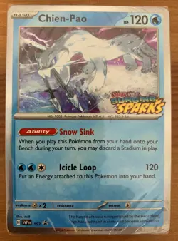 Chien-Pao SV152. Surging Sparks Pokemon Prerelease Promo Sealed Cards - Image 1