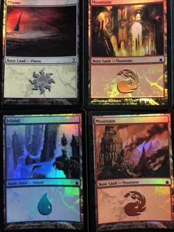 x12 Foil Land Card Lot MTG Invasion,Time Spiral (Check Pics) - Image 2