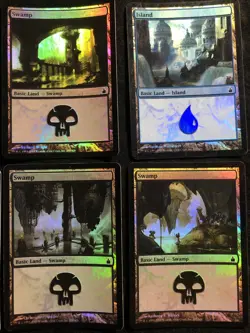 x12 Foil Land Card Lot MTG Invasion,Time Spiral (Check Pics) - Image 4