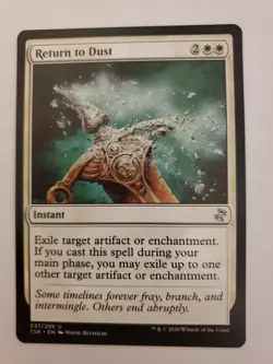 MTG Magic The Gathering Card Return to Dust Instant White Time Spiral Remastered - Image 1