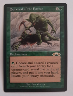 Survival of the Fittest NM Exodus MTG Magic the Gathering Reserved List - Image 1