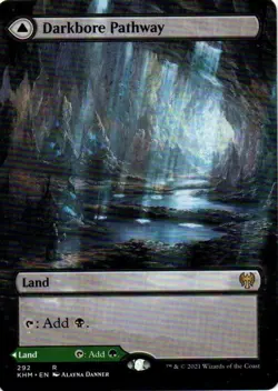 MTG: Kaldheim: Borderless Darkbore Pathway: Lightly Played Condition - Image 1