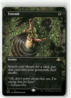 Entomb Borderless - Dominaria Remastered MTG NM - Image 1