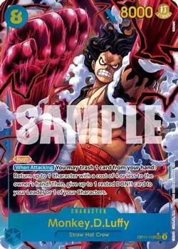 One Piece English - Monkey.D.Luffy - Alternate Art - OP11-118 - SEC - NM - Image 1