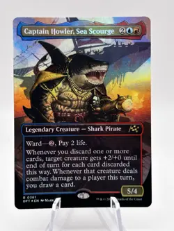 Captain Howler, Sea Scourge 0361 Foil Borderless Aetherdrift DFT MTG NM - Image 1