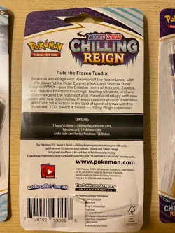 NEW unopened Pokemon Chilling Reign Blister Booster Pack Lot (5 Sealed Packs) - Image 4