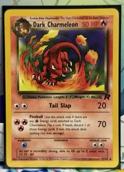 2000 Pokemon TCG Dark Charmeleon 32/82 Team Rocket WOTC Unlimited Non-Holo NM - Image 1