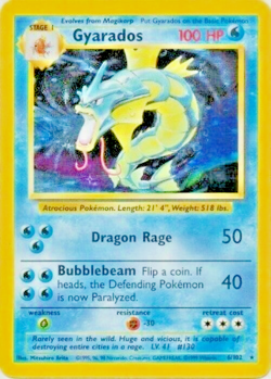 Pokemon TCG - Gyarados - 6/102 - Holo Unlimited - Base Set Unlimited [Near Mint] - Image 1