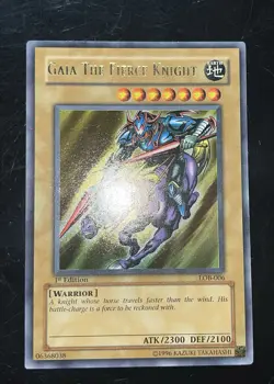 Gaia The Fierce Knight - LOB-006 Ultra Rare - 1st Edition Glossy North American - Image 1
