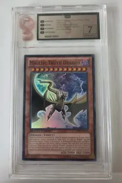 YuGiOh! - Malefic Truth Dragon CT09-EN016 Super Rare Limited Edition Graded OG 7 - Image 1