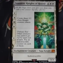 Magic the Gathering Summon: Knights of Round Final Fantasy Regular Card - Image 1
