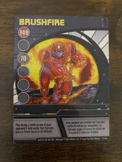 Bakugan Card - Brushfire - Blue Ability Card - BA278 - 35/48c - 2008 - Image 1
