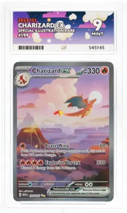 ACE 9 Charizard EX 199/165 S&V 151 SIR Holo Pokemon Card - Mint - Image 1