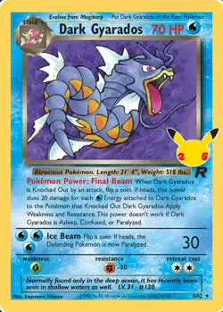 Pokemon 2021 Celebrations Dark Gyarados Holo Card 8/82 - Image 1