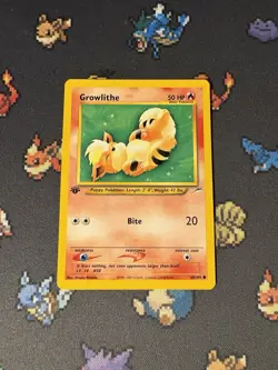 Pokemon Card Growlithe 68/105 Neo Destiny FIRST EDITION - (NM-) - Image 1