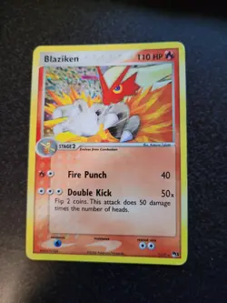 Blaziken 1/17 Pop Series 1 Holo Rare Pokemon Card MP/HP - Image 1