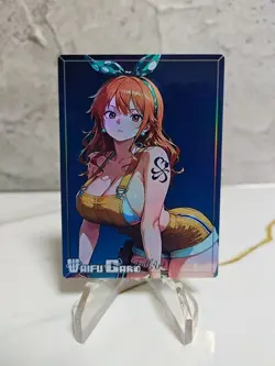Nami Trading Card Waifu Goddess Story Anime Girl holo Karte Manga Full Art - Image 1