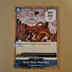 Gum-Gum Red Roc OP04-056 Holo Kingdoms Of Intrigue One Piece Trading Card TCG - Image 1