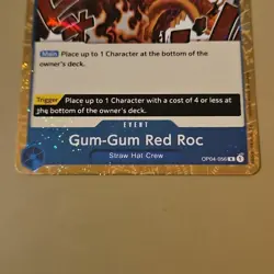 Gum-Gum Red Roc OP04-056 Holo Kingdoms Of Intrigue One Piece Trading Card TCG - Image 4