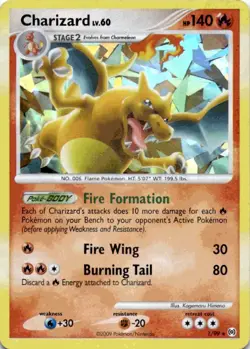 Charizard 1/99 Arceus 2009 CRACKED ICE Holo Rare Pokemon Card - LP - Image 1