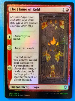 MTG 1x FOIL The Flame of Keld Dominaria Modern Magic the Gathering Card x1 NM - Image 1