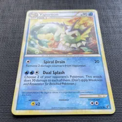 Vaporeon 41/90 | Regular Non-Holo Uncommon Pokemon Card | HS Undaunted 2010 - Image 3