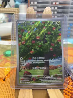 Pokemon TCG Applin Holo Illustration Rare Card 185/167 Twilight Masquerade NM - Image 1