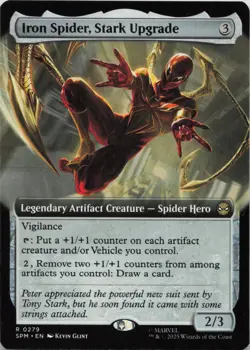 Iron Spider, Stark Upgrade (Extended Art) R Marvel's Spider-Man 279 LP-NM MTG - Image 1