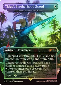 Sword of Truth and Justice // Tidus's Brotherhood Sword *Foil Borderless* NM MTG - Image 1