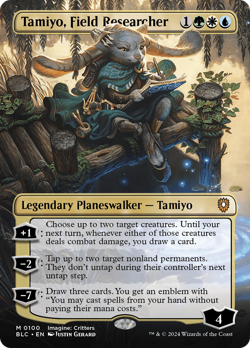 Tamiyo, Field Researcher (BORDERLESS) #100 | NM FOIL | BLC Bloomburrow Magic MTG - Image 1