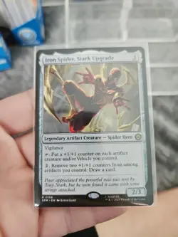 MTG Iron Spider, Stark Upgrade 0166 Regular Marvel's Spider-Man NM SPM - Image 1