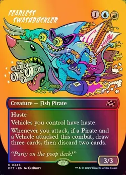 Fearless Swashbuckler (Borderless) Aetherdrift NM MTG Foil - Image 1