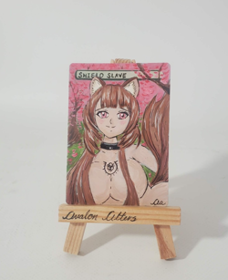 Hand Painted Altered Art Forest - Anime Girl - Shield Hero Token - MTG - TCG - Image 1