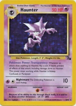 Pokemon TCG - Haunter - 6/62 - Holo Unlimited - Fossil Unlimited [Near Mint] - Image 1