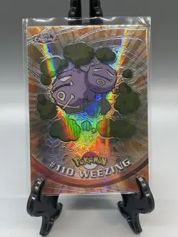 Pokemon Topps Chrome Weezing #110 LP Spectra Chrome - Image 1