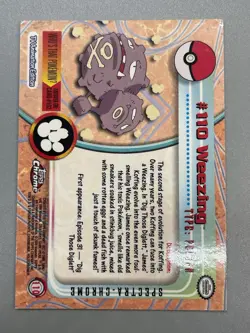 Pokemon Topps Chrome Weezing #110 LP Spectra Chrome - Image 4