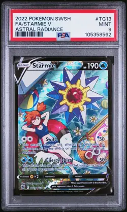 Starmie V 2022 Pokemon Sword & Shield Astral Radiance TG13/TG30 Full Art PSA 9 - Image 1