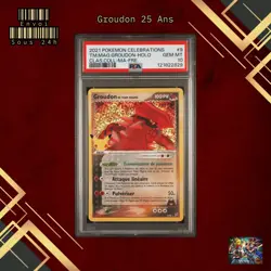 🇫🇷 GROUDON HOLO PSA 10 - 25 ANS CELEBRATIONS 9/95 EB FR Carte Pokemon 🇫🇷 - Image 1