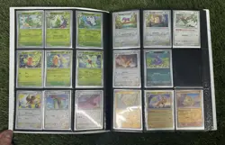 Pokemon 151 Nearly Complete Base & Reverse Holo Set 1-165 With Binder - Image 3
