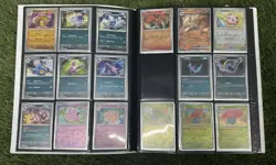 Pokemon 151 Nearly Complete Base & Reverse Holo Set 1-165 With Binder - Image 4